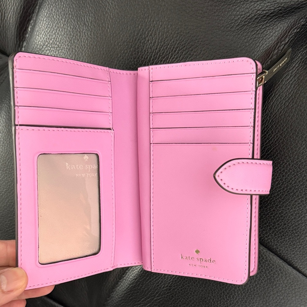 Kate Spade Pink Floral Pattern Spade Wallet - Picture 7 of 15